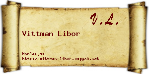 Vittman Libor névjegykártya